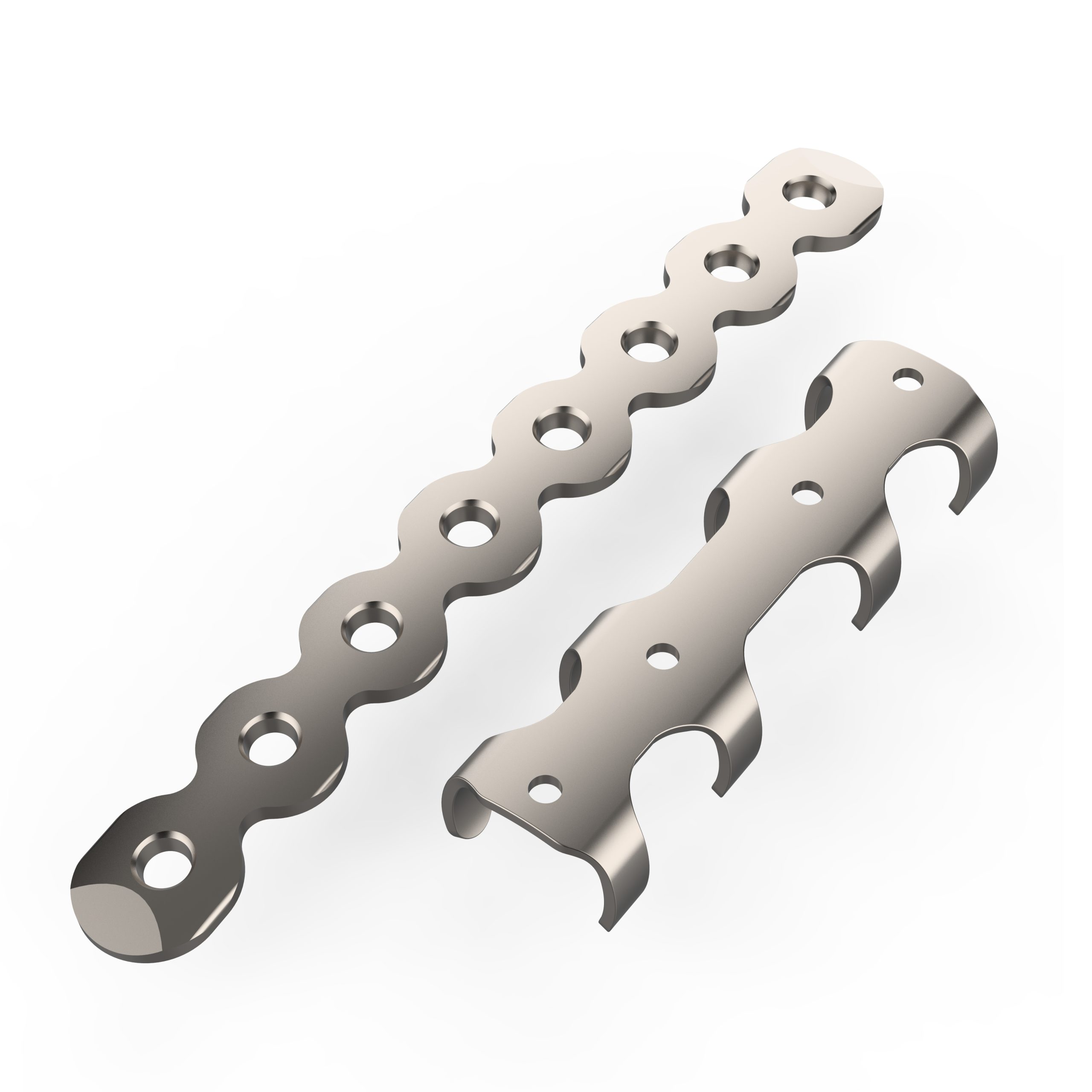 Titanium rib locking plate