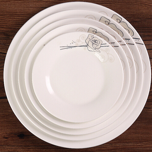 Pure White Ceramic Dinner Plate Surgical Auxiliary