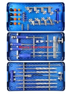 BISONS Wholesale Manual Stainless Steel Modular Stem Hip Arthroplasty Instrument Set