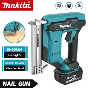 Makita Brad Nail Gun Multifunctional Brushless Motor Stainless Steel 30mm Nail Length Industrial Grade 5.0AH Lithium Nail